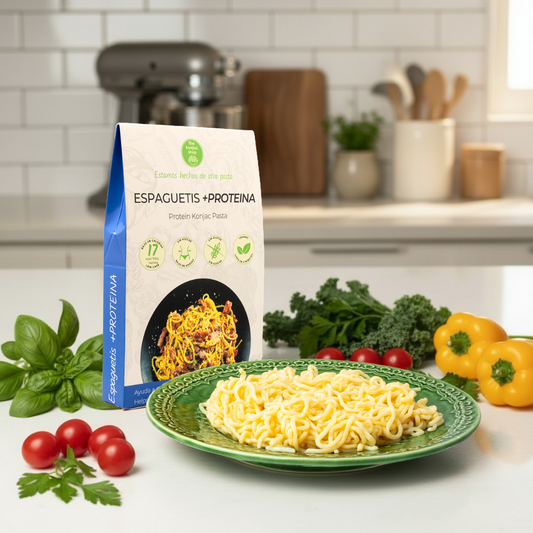 Espaguetis konjac con proteina