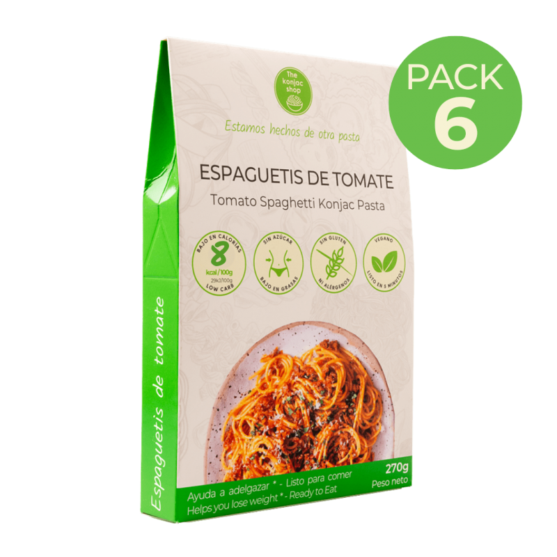 Espaguetis konjac de tomate Pack 6