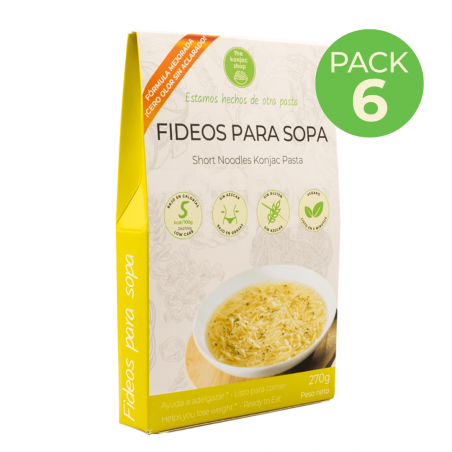 Fideos konjac para sopa x Pack 6 Fideos konjac para sopa x Pack 6