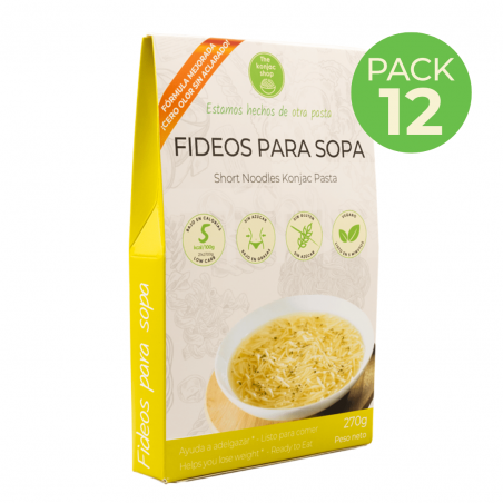 Fideos konjac para sopa x Pack 12 Fideos konjac para sopa x Pack 12