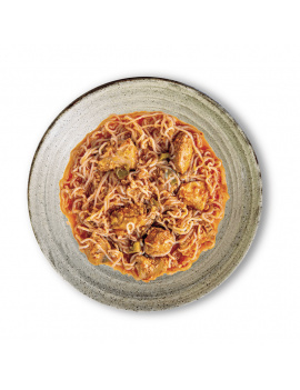 Assiette de spaghettis konjac au thon