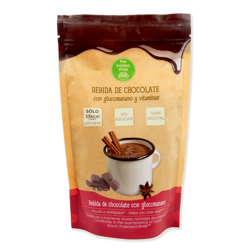 Bebida saciante de glucomanano de konjac sabor chocolate