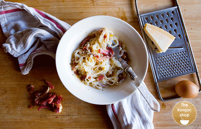 Pasta Low Carb(onara) – 250kcal