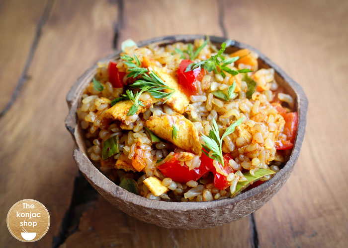 Arroz konjac chaufa – 375kcal