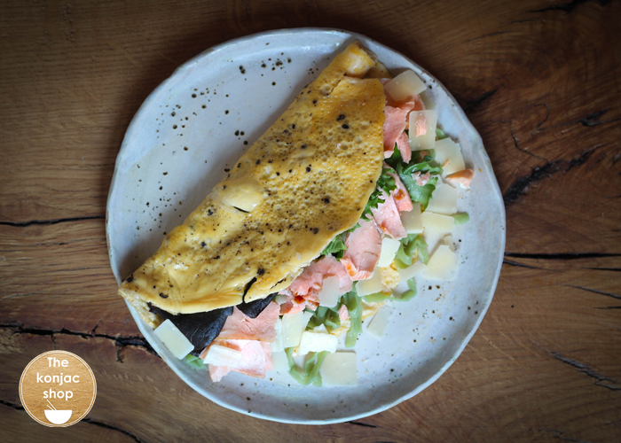 Crepe keto de salmón – 508kcal