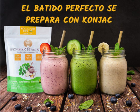El batido perfecto se prepara con konjac