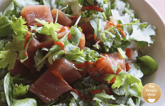 Ensalada oriental de arroz konjac – 300kcal