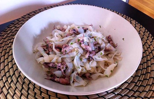 Fetuccine com lulas – 280kcal