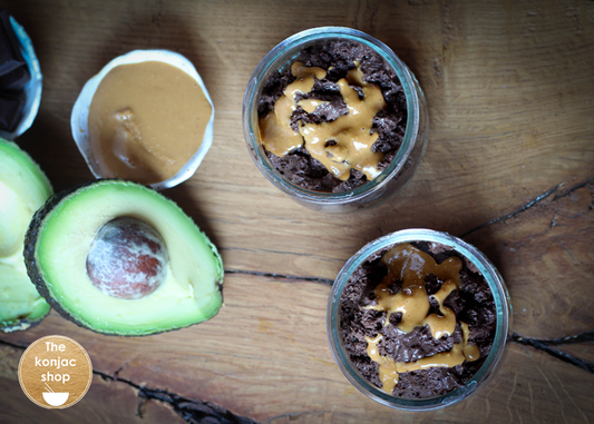 KetoMousse de aguacate, coco, cacao y cacahuete – 300kcal