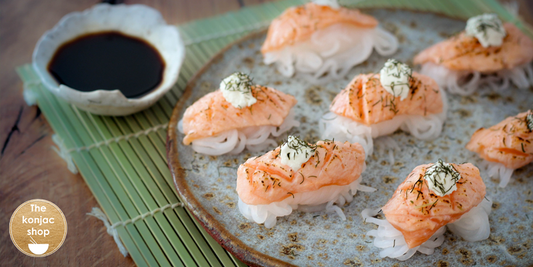 Nigiris de salmón flameados – 215kcal