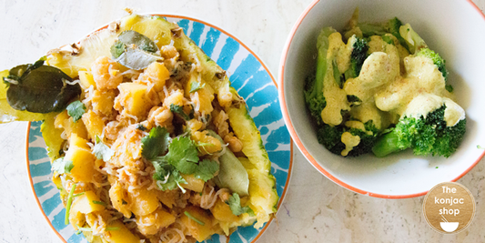 Piña rellena con shirataki – 250kcal