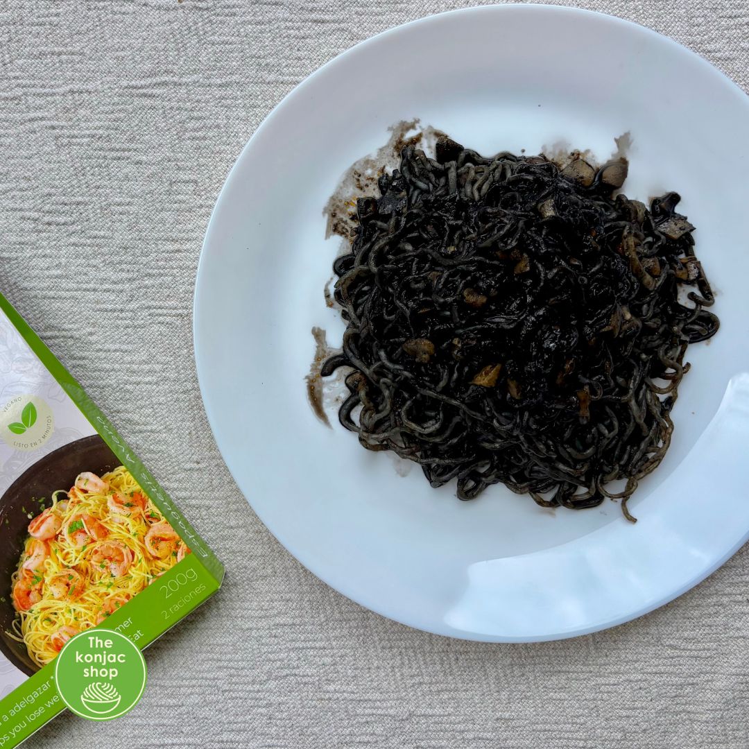 Spaghetti al nero di sepia (versión ligera y baja en carbohidratos)