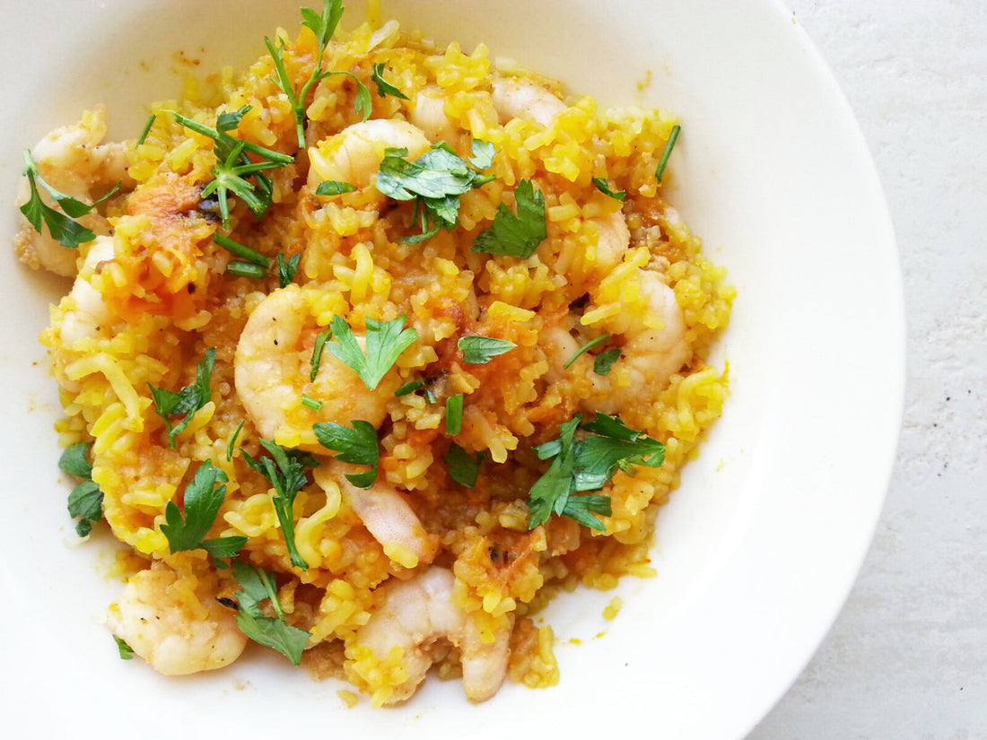 Rissotto de calabaza con arroz konjac y parmesano – 290kcal