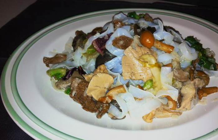 Fetuccine con setas y mantequilla – 265kcal