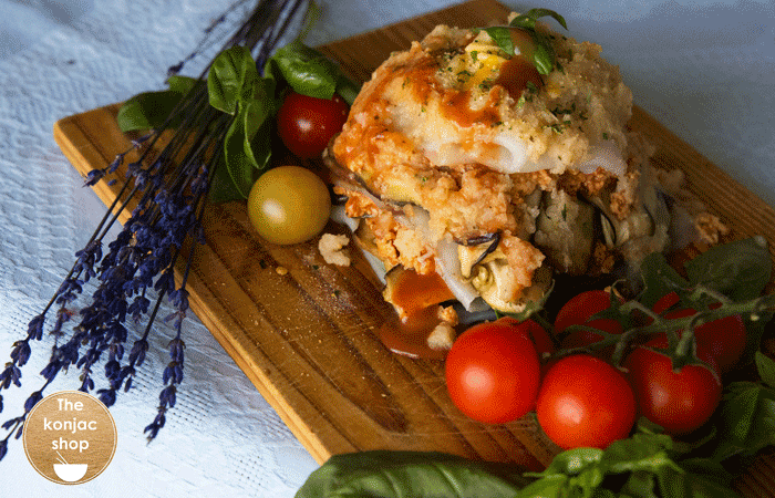 Moussaka de konjac – 290kcal/persona