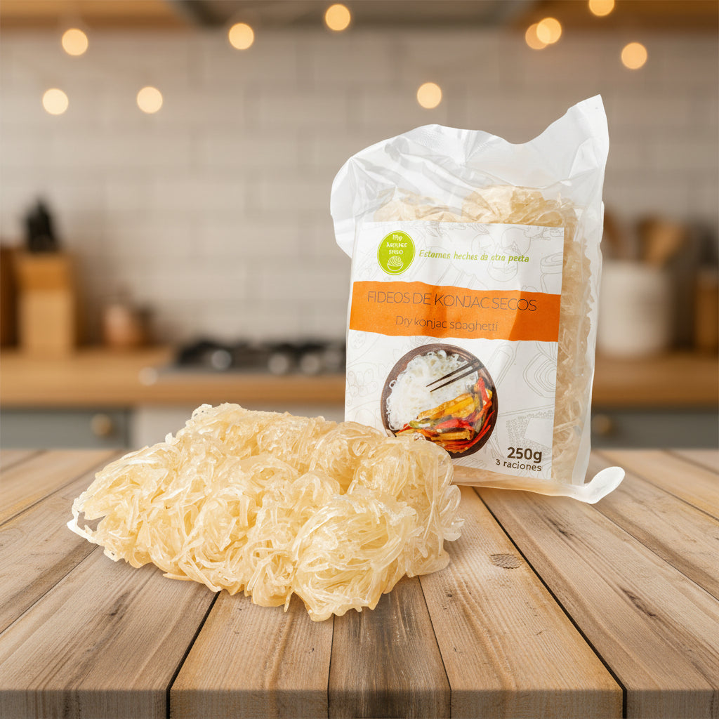 Pasta seca de konjac