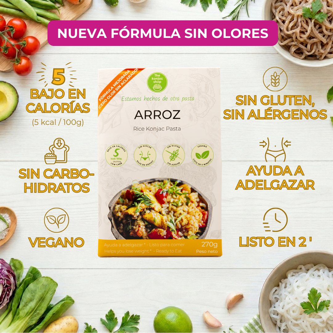 Arroz konjac propiedades