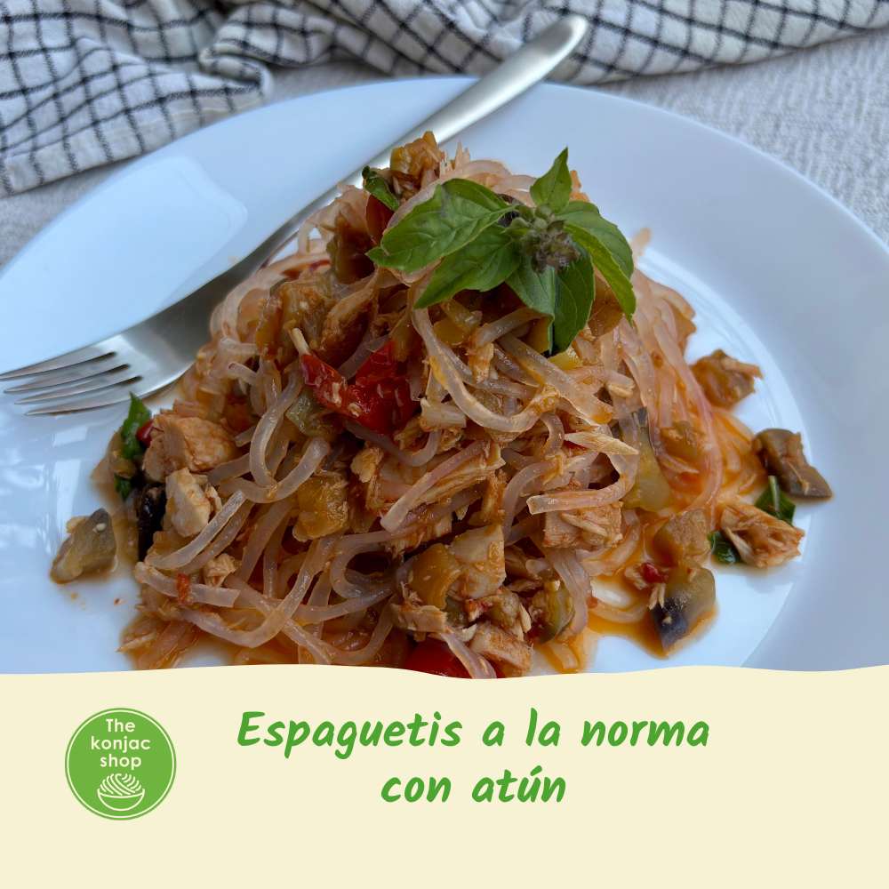 Espaguetis a al norma con atún