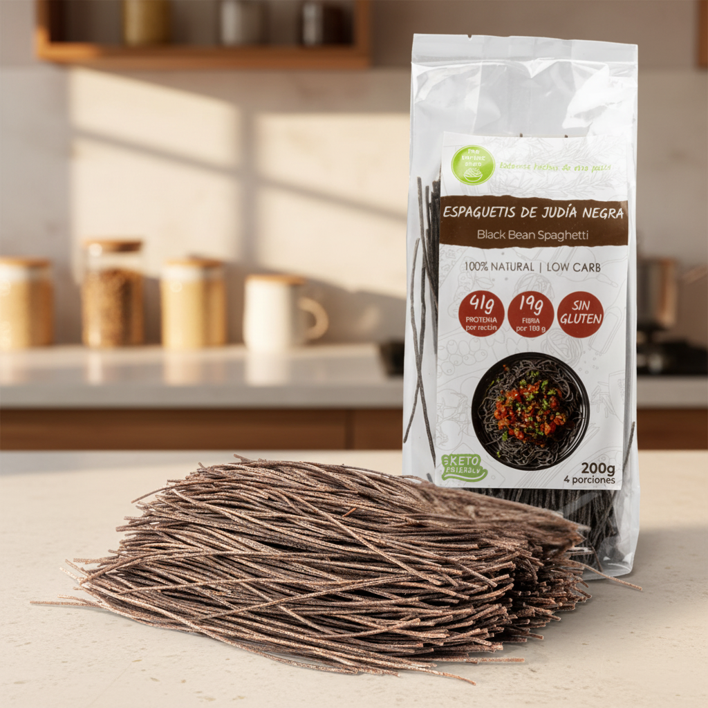Espaguetis de Judia Negra al natural