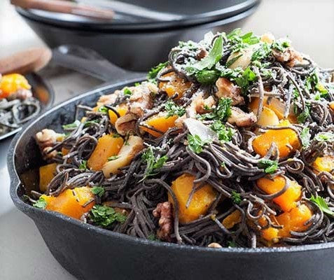 Espaguetis_de_Judia_Negra_con calabaza