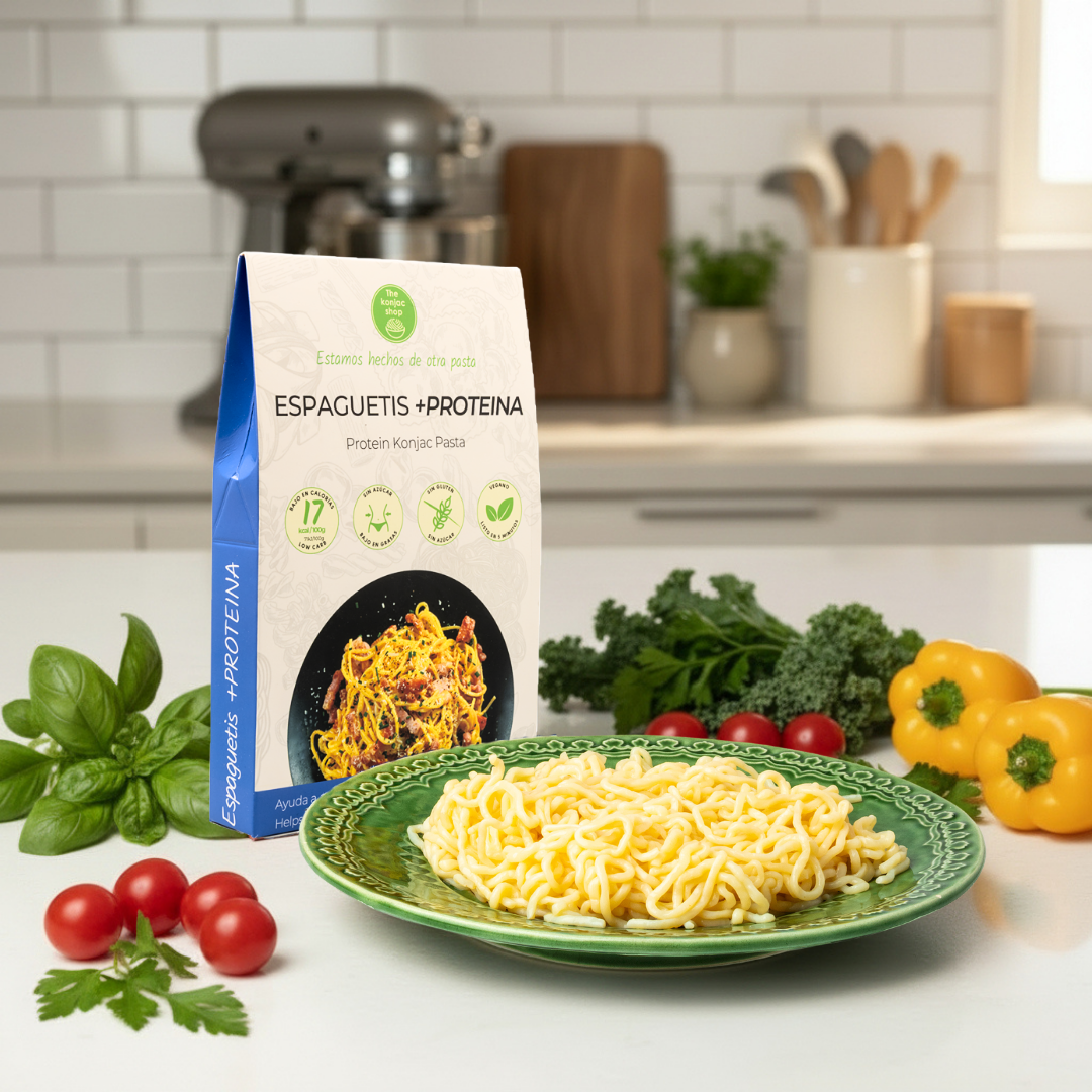 Espaguetis konjac con proteina