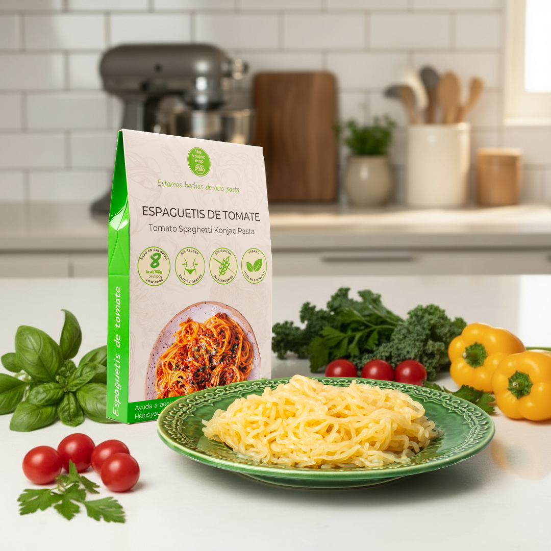 Espaguetis konjac de tomate al natural