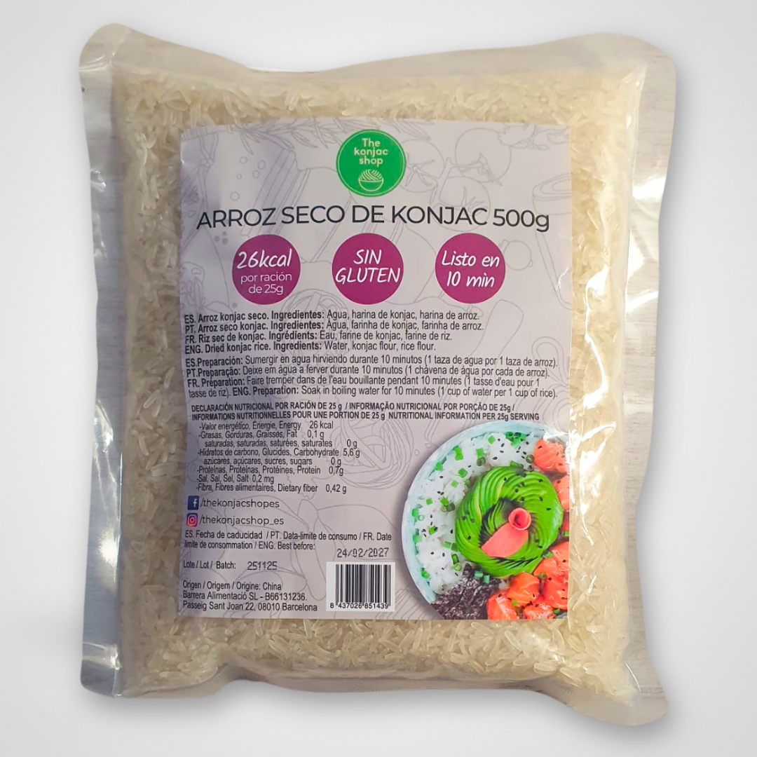 Arroz seco de konjac 500g
