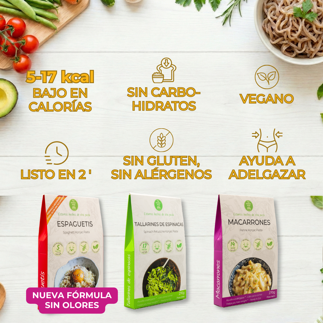 Pack Bilbao-Pasta konjac-Propiedades