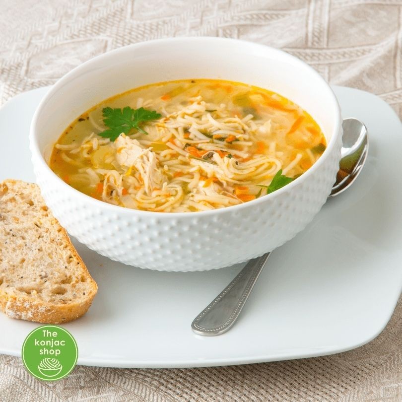 Sopa con fideos sopa de konjac