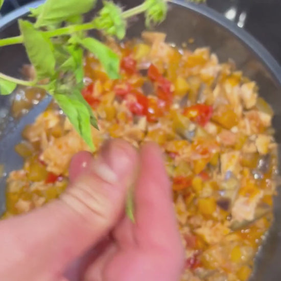 Espaguetis konjac verduras y atún