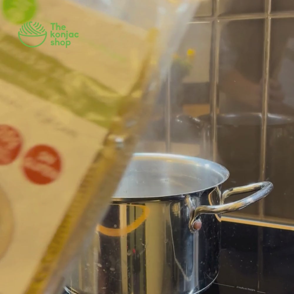 Receta con tallarines de judía verde