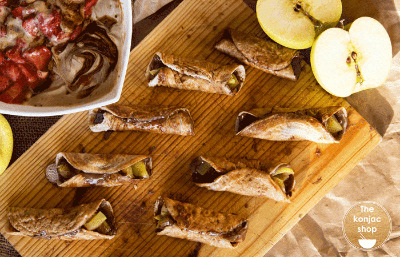 Crepes con harina de glucomanano de konjac