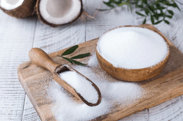 Bol con eritritol, edulcorante sin calorías